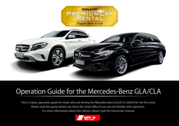 Operation Guide For The Mercedes-Benz GLA/CLA