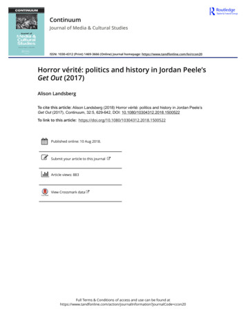 Horror Vérité: Politics And History In Jordan Peele’s Get .