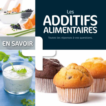 Les ADDITIFS - Foodplanet