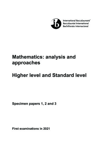 Mathematics: Analysis And Approaches Higher Level And .
