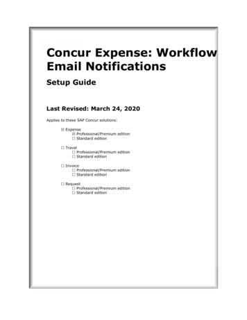 Concur Expense: Workflow Email Notifications Setup Guide