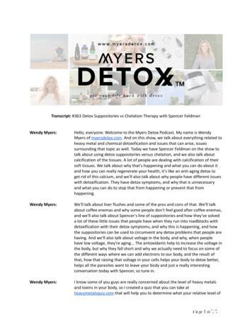 Detox Suppositories Vs. Chelation Therapy . - Myers Detox