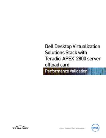 Dell Desktop Virtualization Solutions Stack With Teradici .
