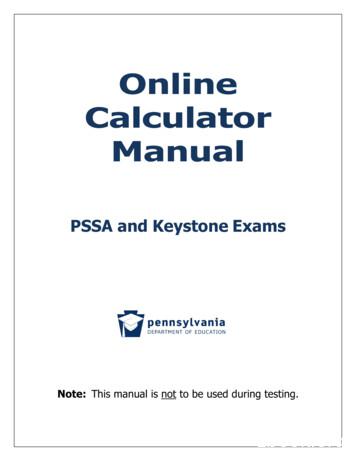Online Calculator Manual