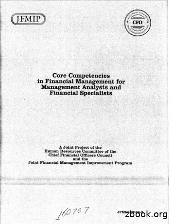 JFMIP-ET-98-3 Core Competencies In Financial Management .