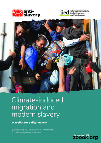 Climate-induced Migration And Modern Slavery