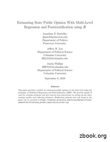 Estimating State Public Opinion With Multi-Level .