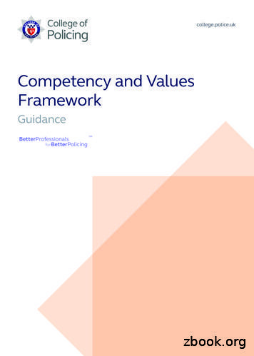 Competency And Values Framework - Amazon Web Services