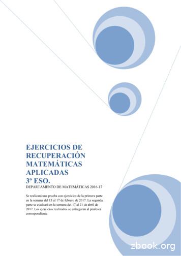 EJERCICIOS DE RECUPERACIÓN MATEMÁTICAS APLICADAS - IES La Arboleda (Lepe)