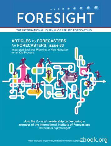 ARTICLES By FORECASTERS For FORECASTERS: Issue 63
