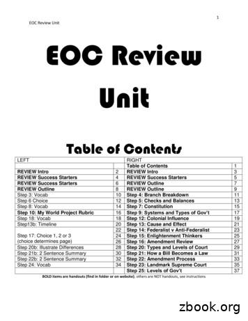 EOC Review Unit EOC Review Unit - Weebly