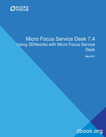 Micro Focus Service Desk 7 - Novell