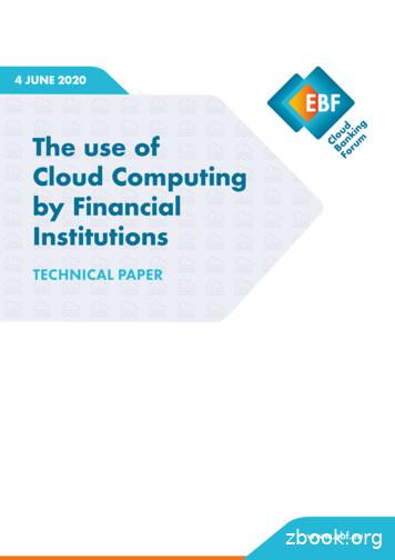 The Use Of CloudingForum Cloud Computing By Financial Institutions