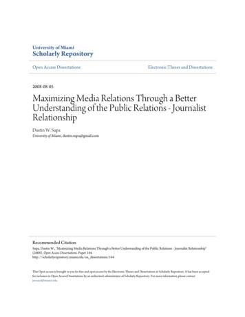Maximizing Media Relations Through A Better Understanding Of The Public .