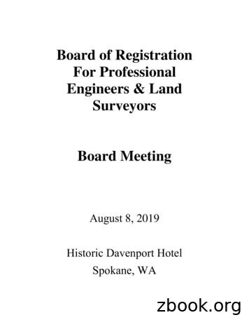 Board Of Registration For Professional Engineers & Land .