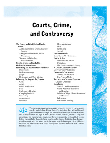Courts, Crime, And Controversy