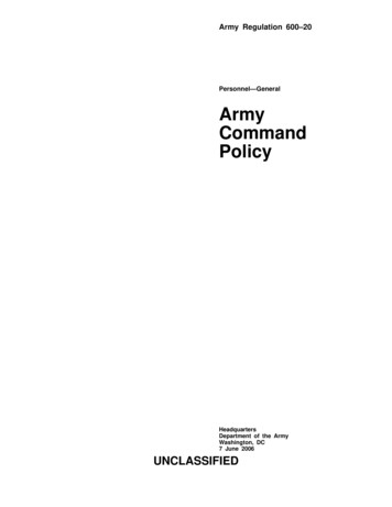 Army Command Policy