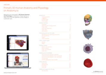 USER GUIDE Primal’s 3D Human Anatomy And Physiology On Anatomy