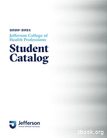 Jefferson College Of Health Professions Student Catalog