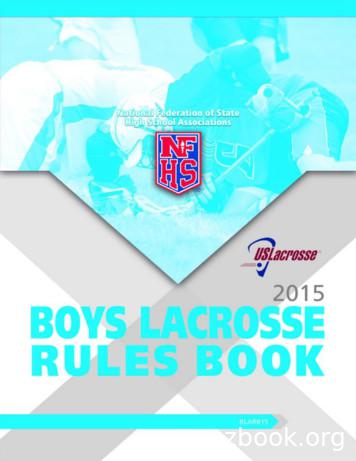 2015 NFHS Boys Lacrosse Rules Book - LeagueAthletics 