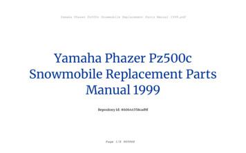 Yamaha Phazer Pz500c Snowmobile Replacement Parts Manual 1999
