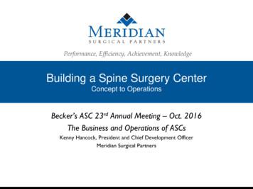 Building A Spine Surgery Center - Becker's ASC