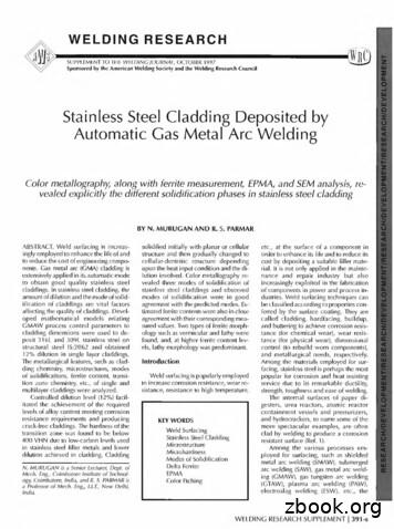Stainless Steel Cladding Deposited By Automatic Gas Metal Arc Welding