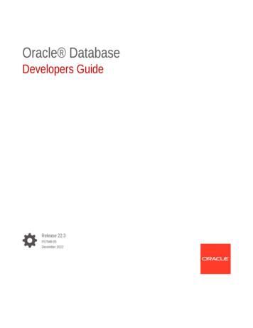 Oracle Database Developers Guide