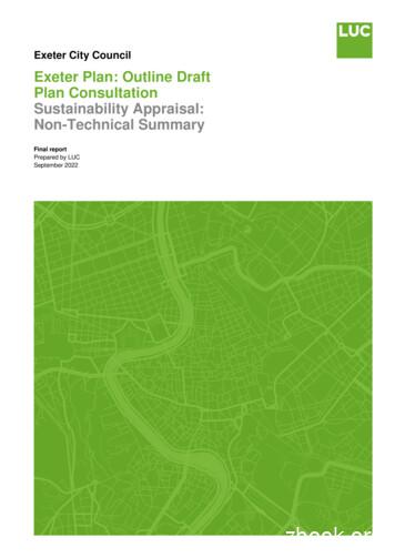 Exeter Plan: Outline Draft Plan Consultation Sustainability Appraisal .