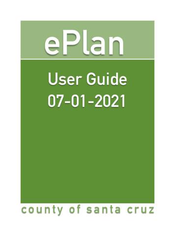 EPlan User Guide - Santa Cruz County