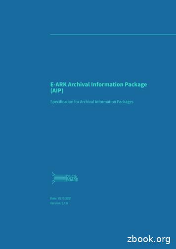 E-ARK Archival Information Package (AIP)
