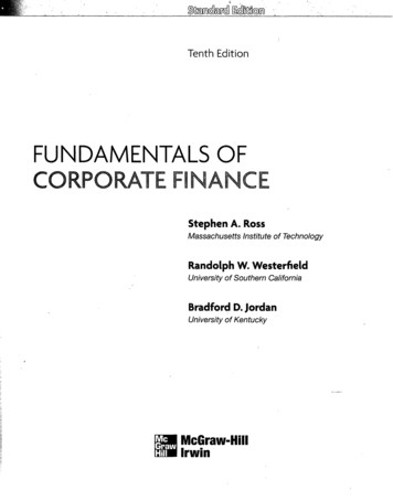 FUNDAMENTALS OF CORPORATE FINANCE - GBV