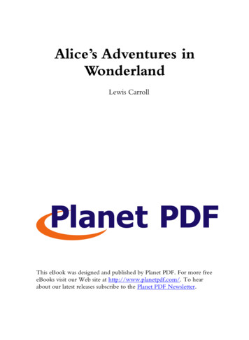 Alice’s Adventures In Wonderland - Planet Publish