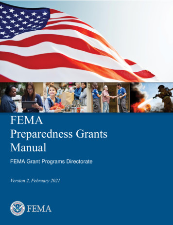 FEMA Preparedness Grants Manual GPD