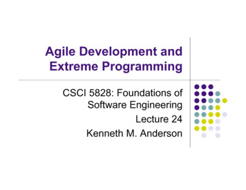 Agile Development And Extreme Programming