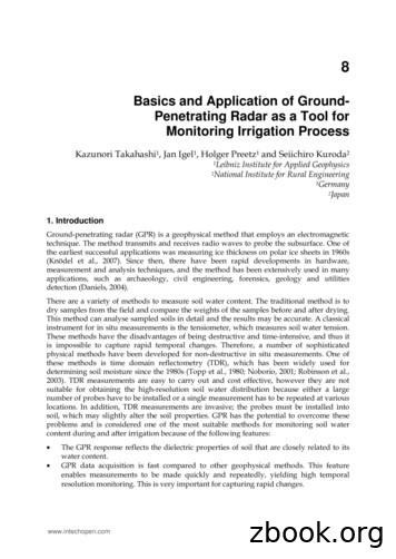 Basics And Application Of Ground- Penetrating Radar As A .