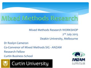 Mixed Methods Research - Deakin University