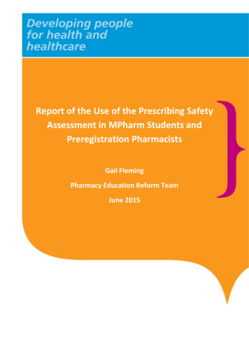 Report Of The Use Of The Prescribing Safety Assessment In .