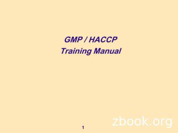 GMP / HACCP Training Manual - Semantic Scholar