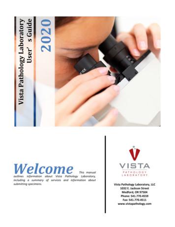 Vista Pathology Laboratory User’s Guide