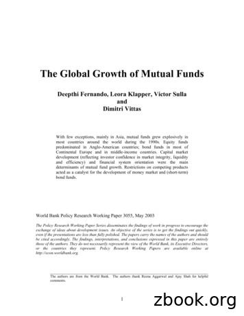 The Global Growth Of Mutual Funds - World Bank
