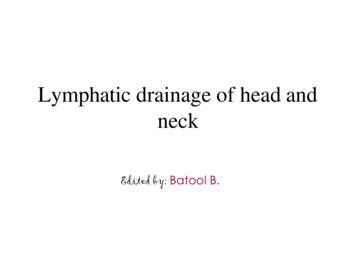 Lymphatic Drainage Of Head And Neck - JU Medicine