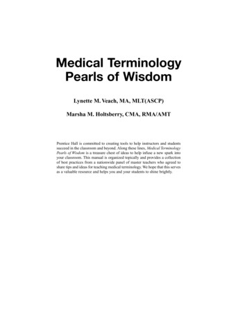 Medical Terminology Pearls Of Wisdom